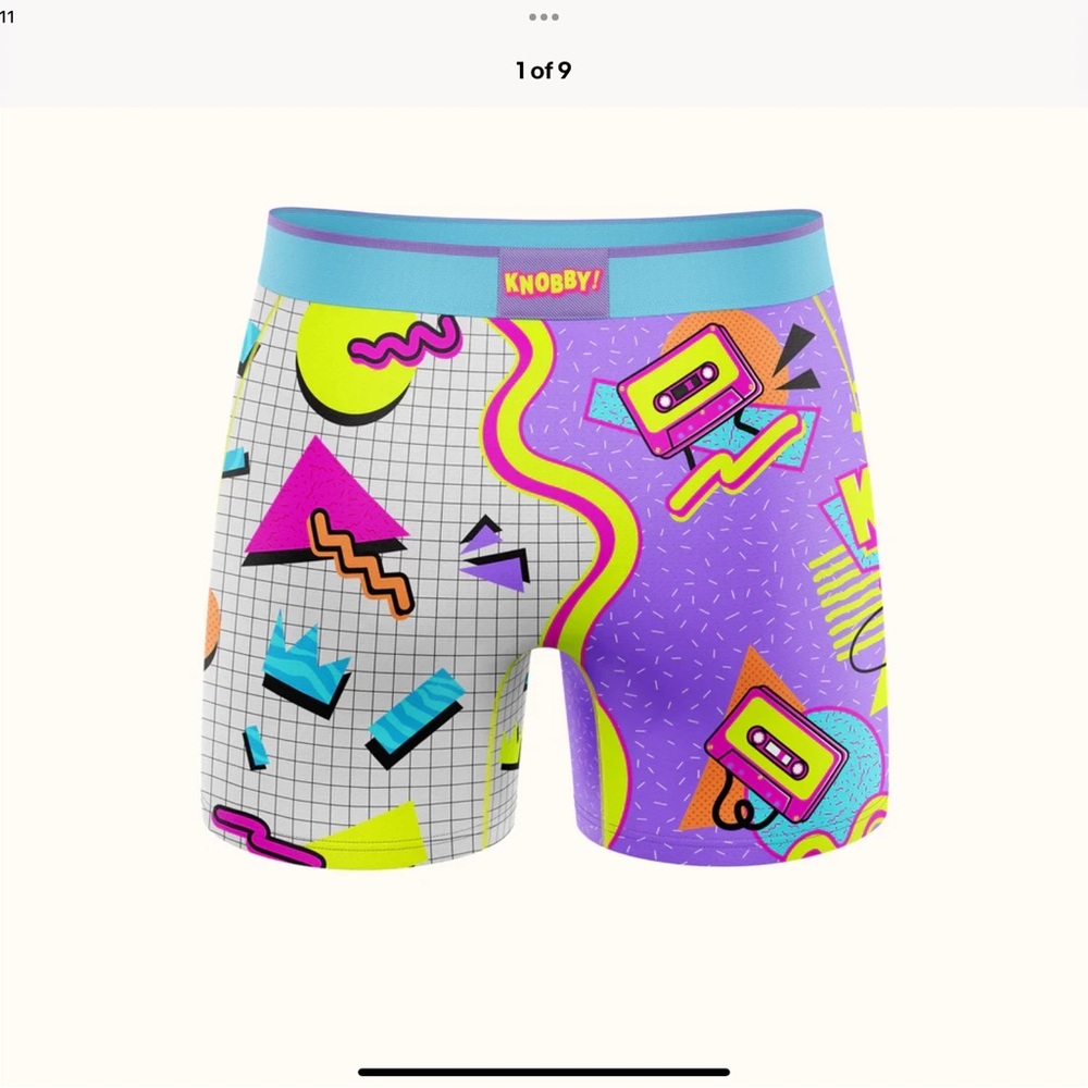 Knobby Colorful Graphic Boxers L and M Sizes
